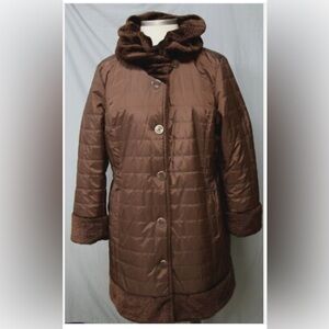 Women's Brown Quilted Coat